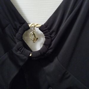 Baby Phat Black Mini Dress with Gold Accent